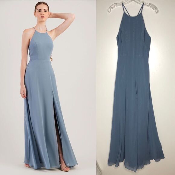 Jenny Yoo Dresses & Skirts - Jenny Yoo Blue Bell Kara Chiffon Gown EUC 8